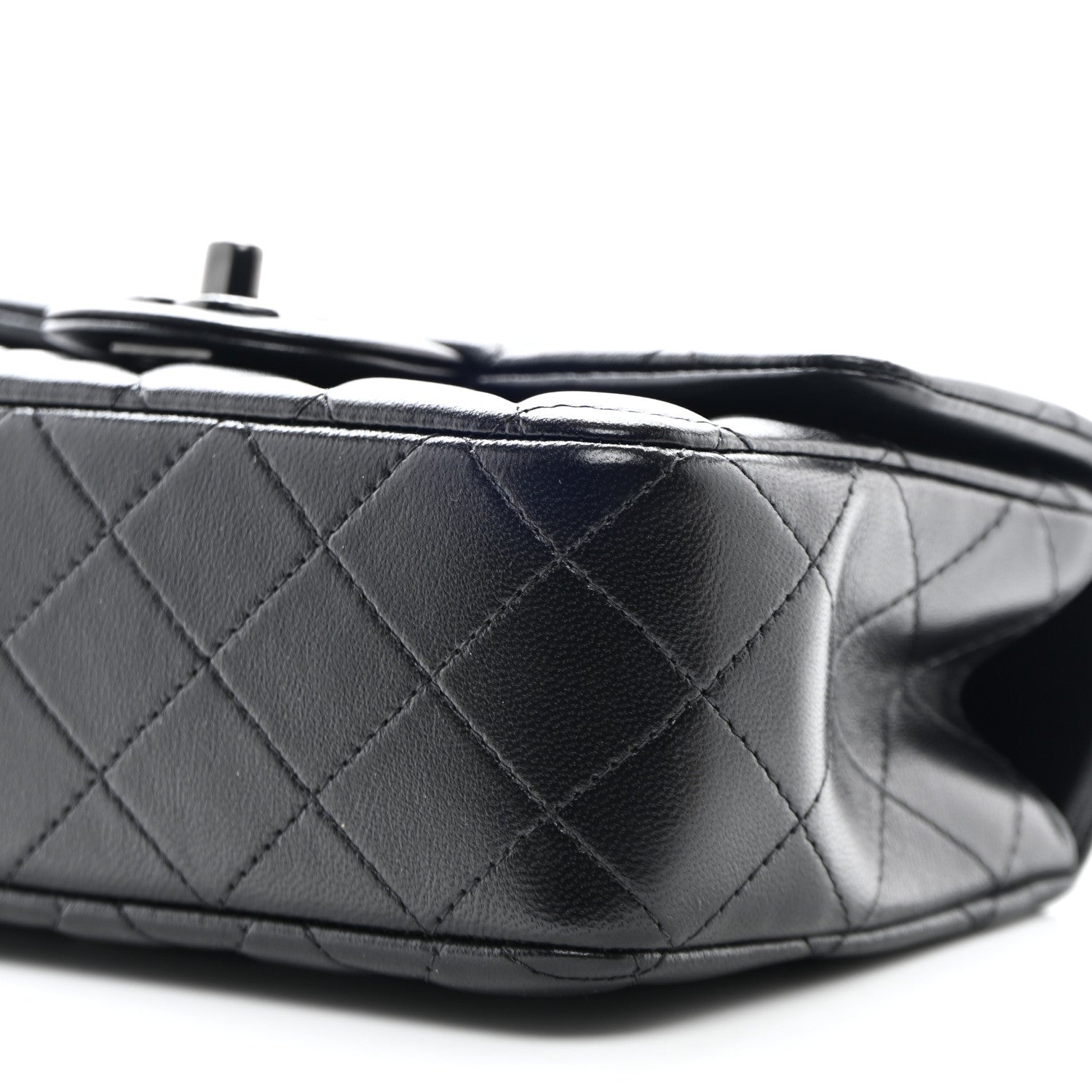 Chanel Lambskin Quilted Mini Top Handle Rectangular Flap So Black 10 of 11