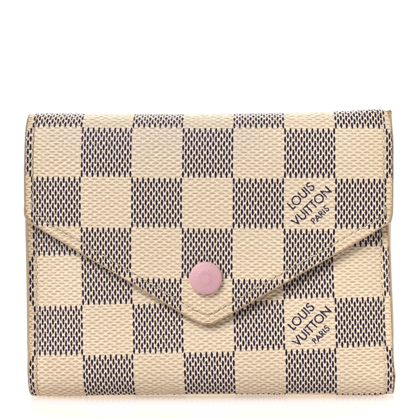 Damier Azur Victorine Wallet Rose Ballerine