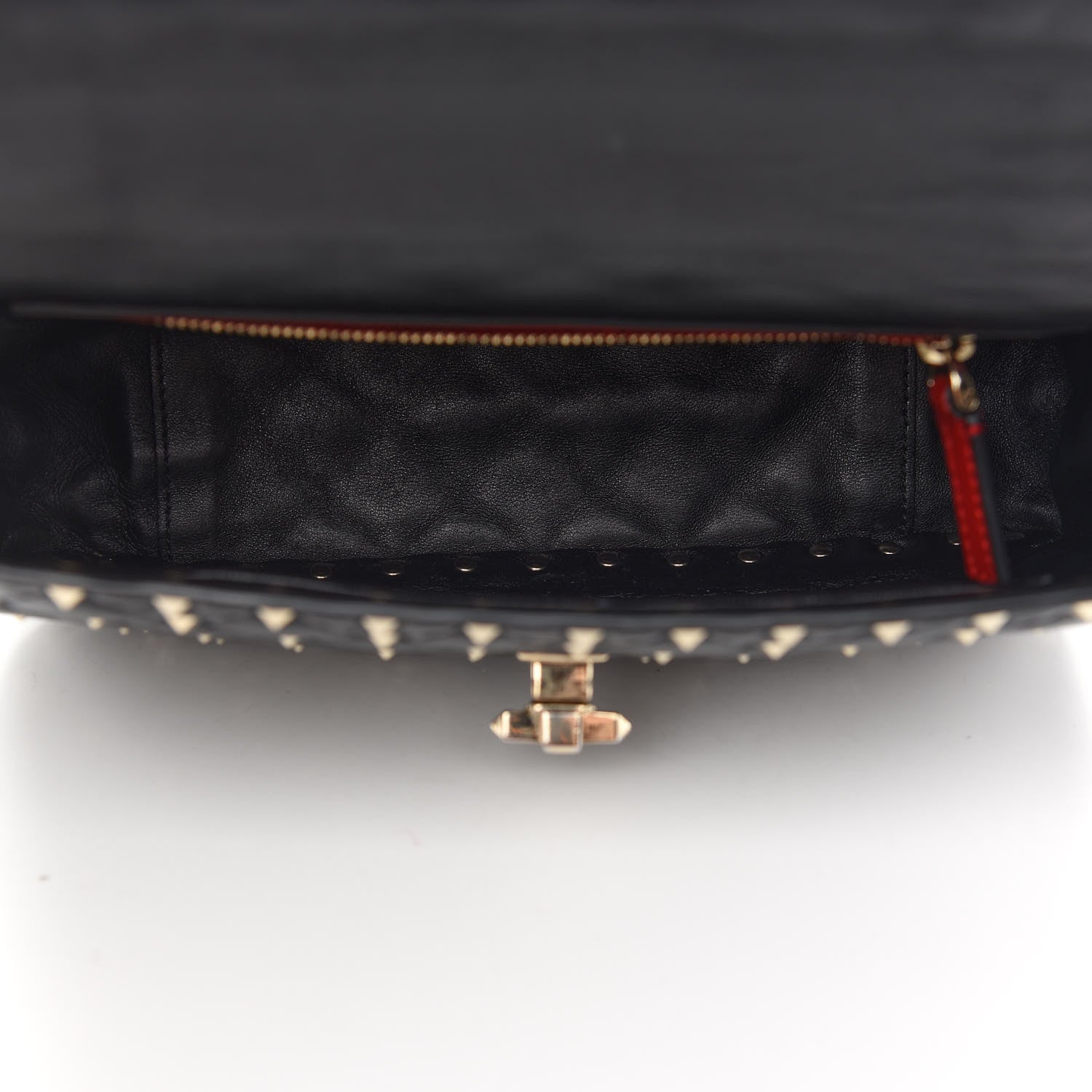 Valentino Garavani Lambskin Medium Rockstud Spike Shoulder Bag Black 5 of 8
