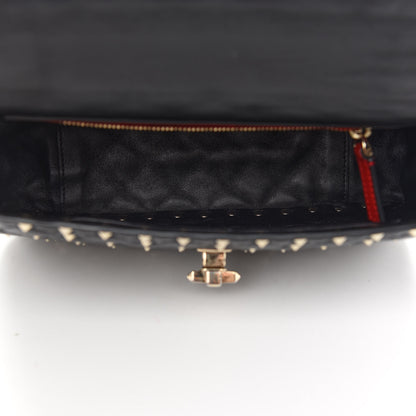 Valentino Garavani Lambskin Medium Rockstud Spike Shoulder Bag Black 5 of 8