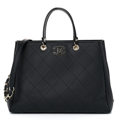 Chanel Bullskin Stitched Medium Shopping Bag Black 1 of 11