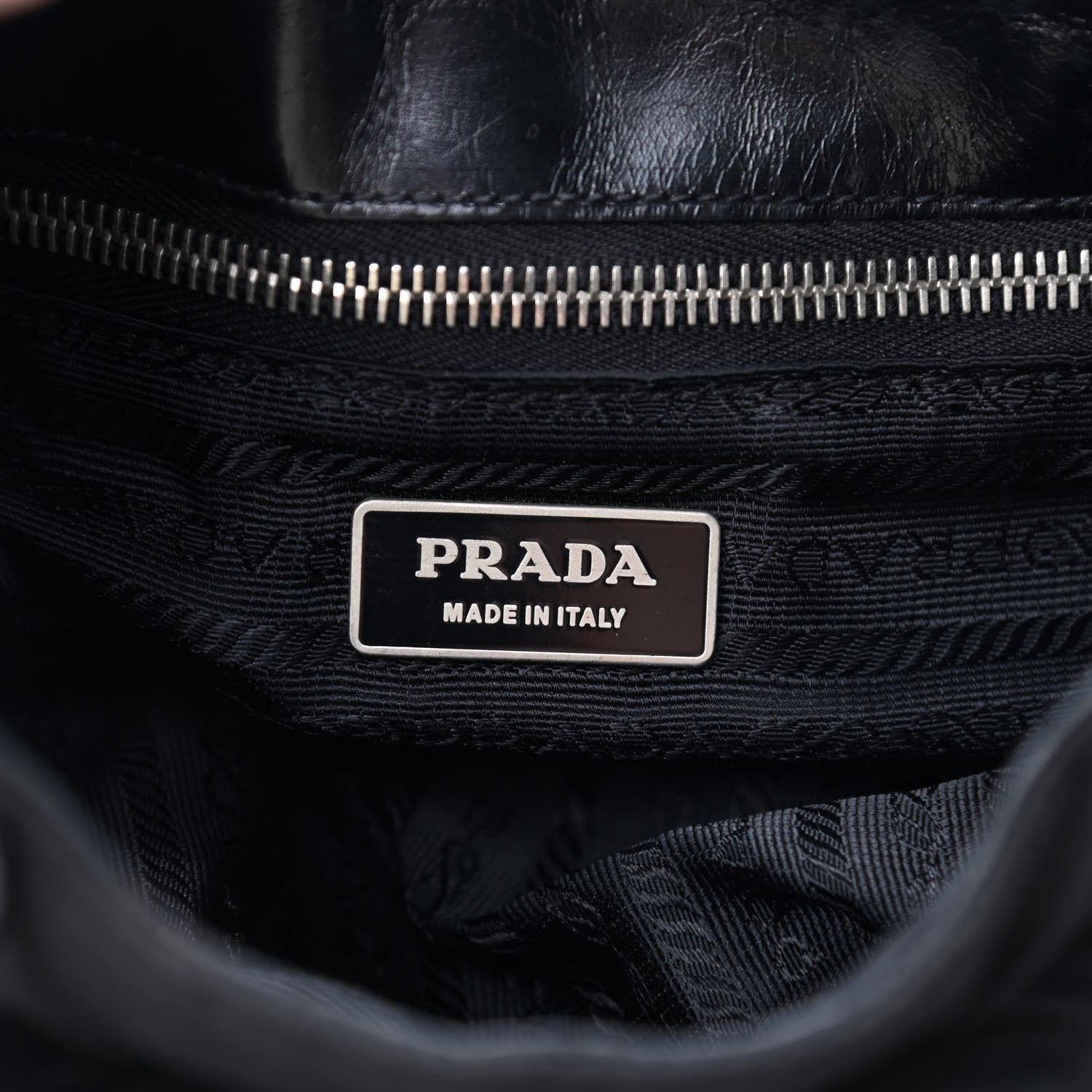 Prada Tessuto Nylon Vernice Hobo Black 6 of 11