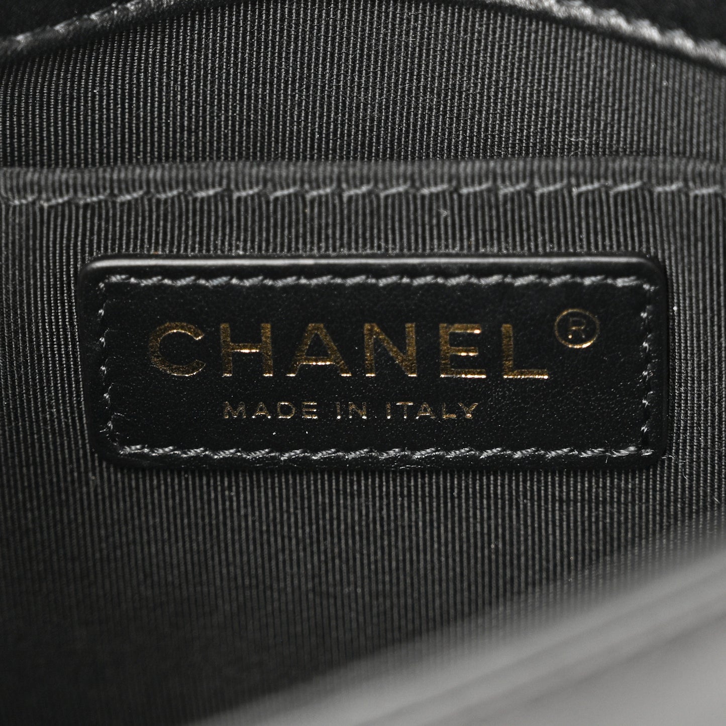 Calfskin Stitched Small Covered CC Flap Bag Black