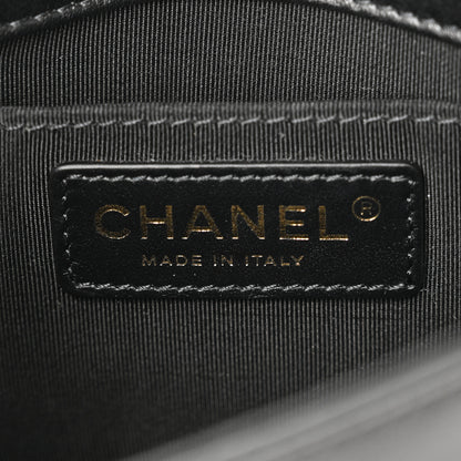Chanel Calfskin Stitched Small Covered CC Flap Bag Black 5 of 10