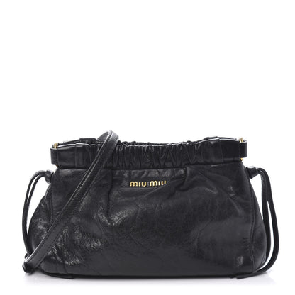 Miu Miu Vitello Crossbody Pouch Black 1 of 10