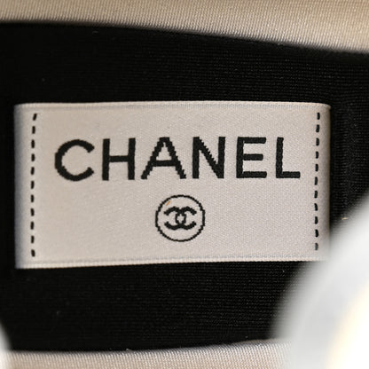 Chanel Fabric Suede Calfskin Mesh Womens CC Sneakers 38.5 Black Dark Grey White Light Grey 6 of 11