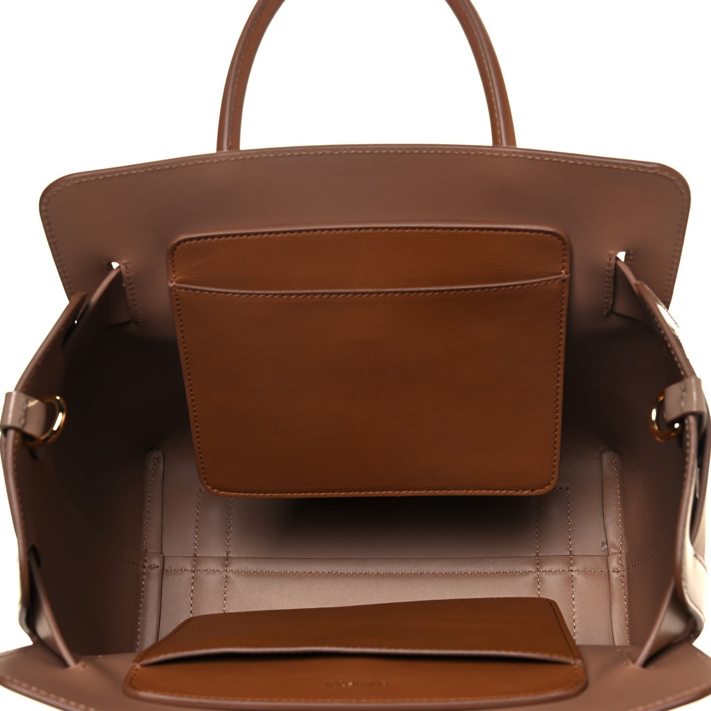 Soft Grain Calfskin Patent Small Belt Bag Soft Fawn Biscuit