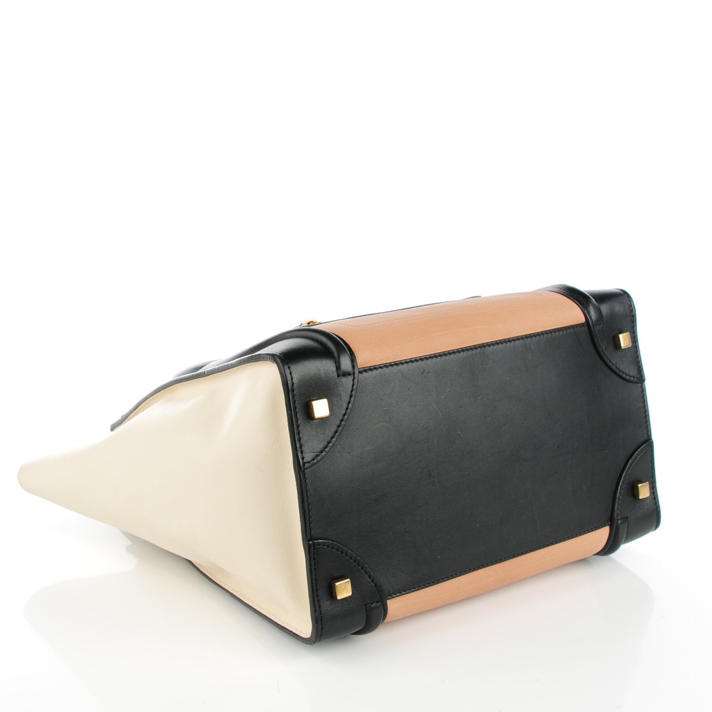 Velluto Calfskin Mini Tri-Color Luggage Flesh