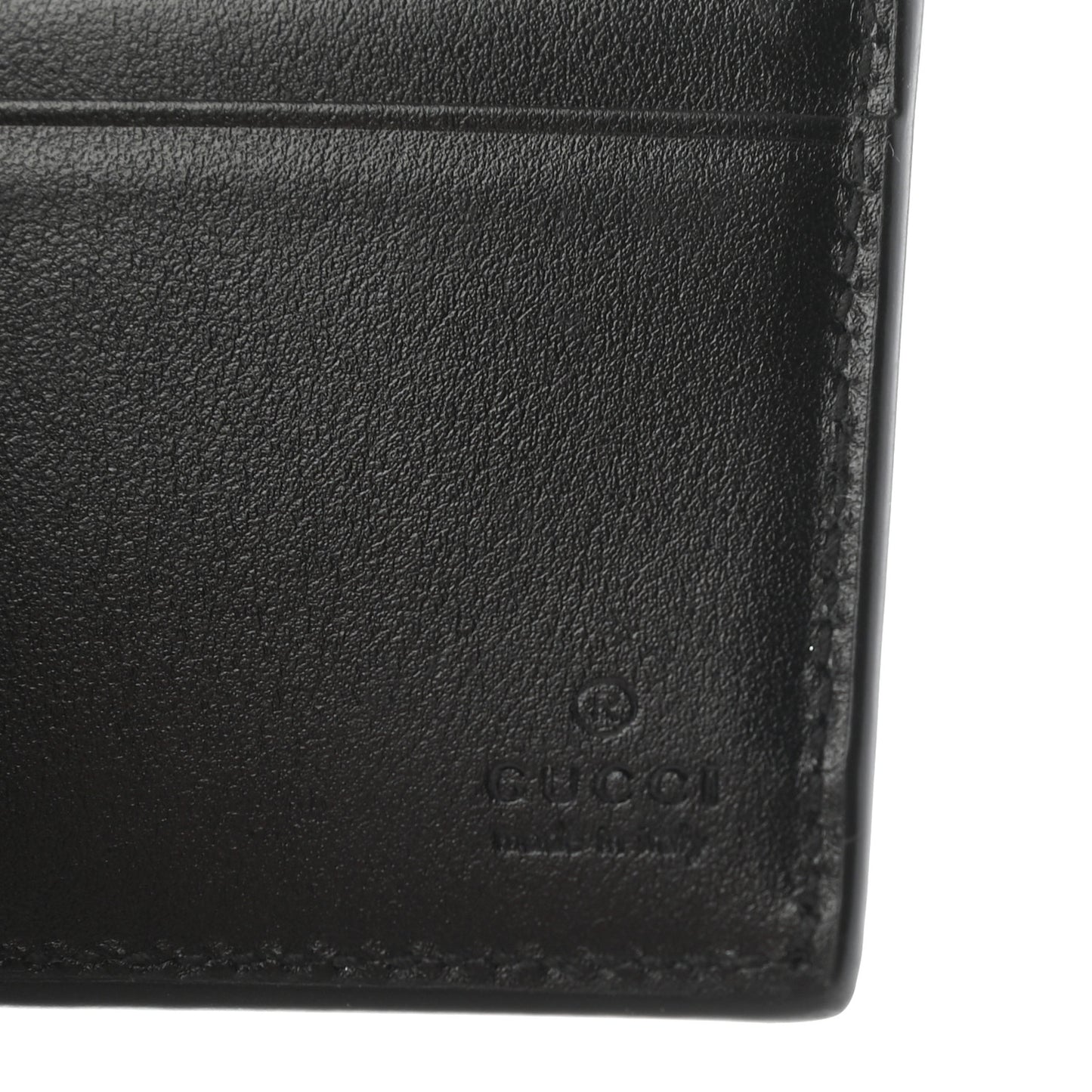 Calfskin GG Tennis Embossed Bi-Fold Wallet Black