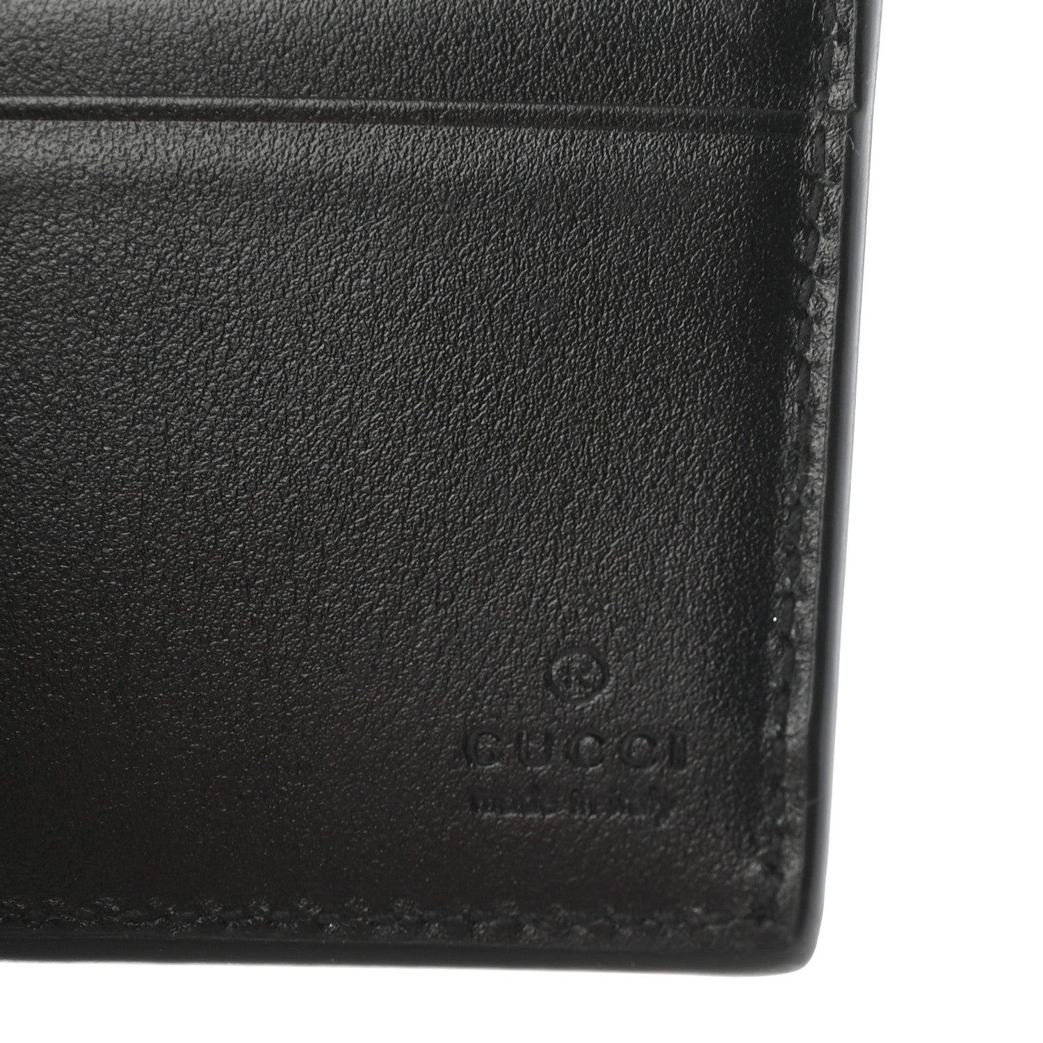 Gucci Calfskin GG Tennis Embossed Bi-Fold Wallet Black 6 of 7