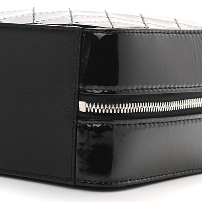 Chanel Patent Quilted Travel Kit Vanity Case Black 10 of 12