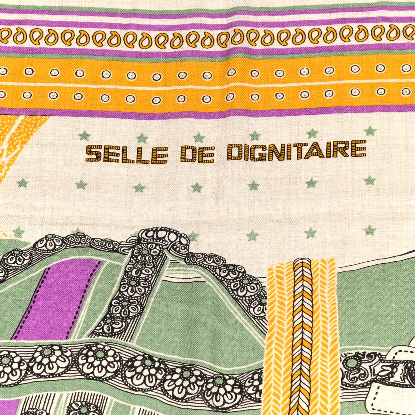 Cashmere Selle De Dignitaire Bandana Shawl 140 Vieux Rose Naturel