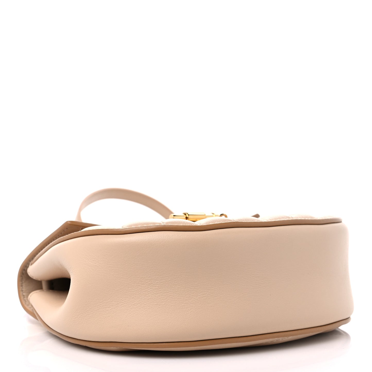 Calfskin Quilted Mini Drew Bijou Shoulder Bag Pearl Beige