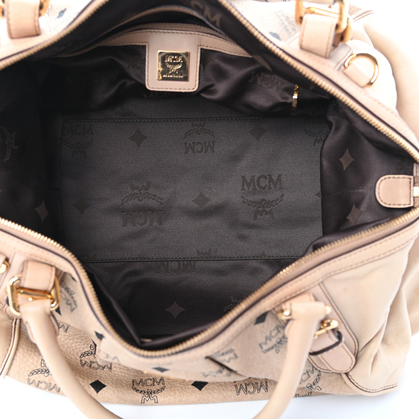 Visetos Medium Essentials Shoulder Bag Beige