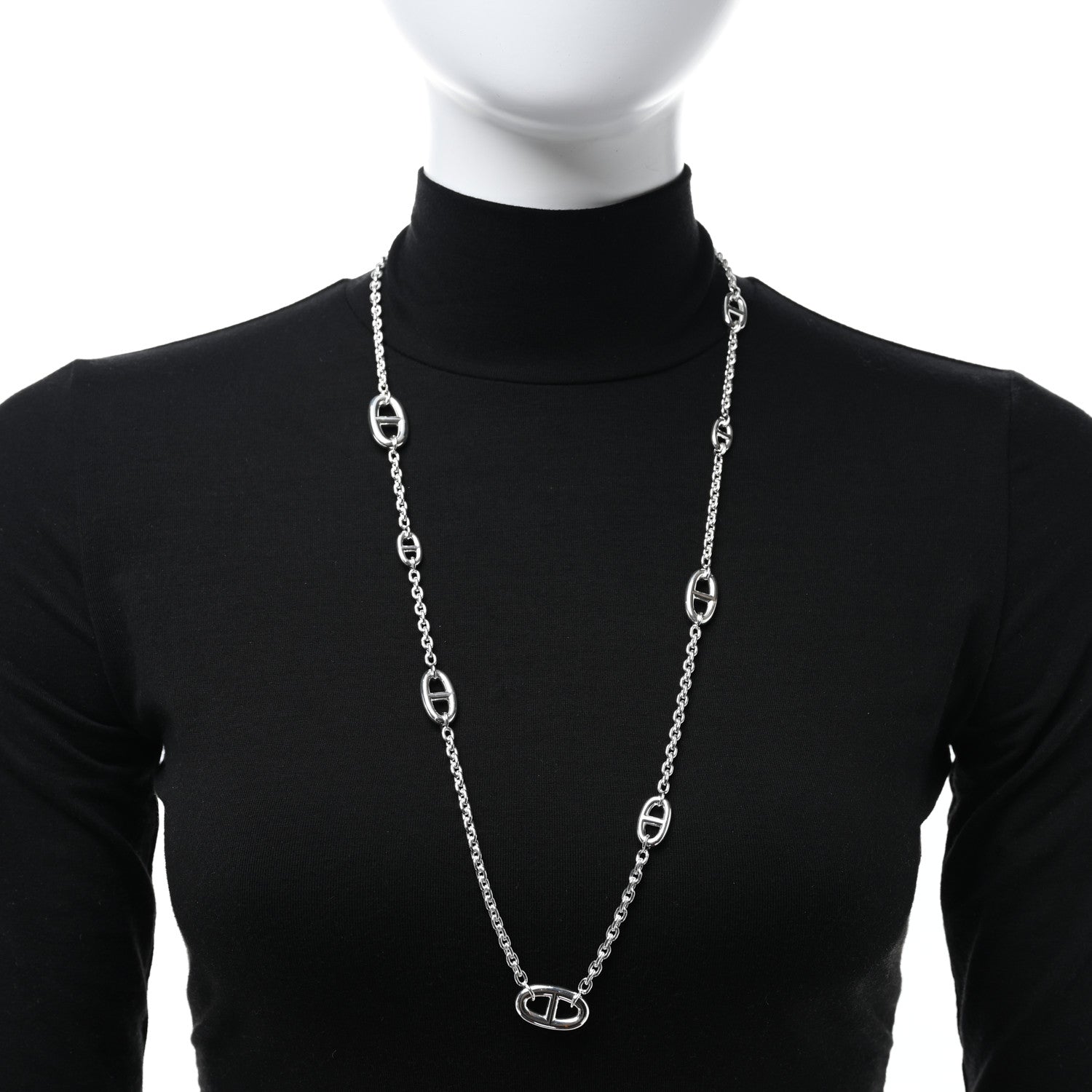 Hermes Sterling Silver Farandole Necklace 80 3 of 5
