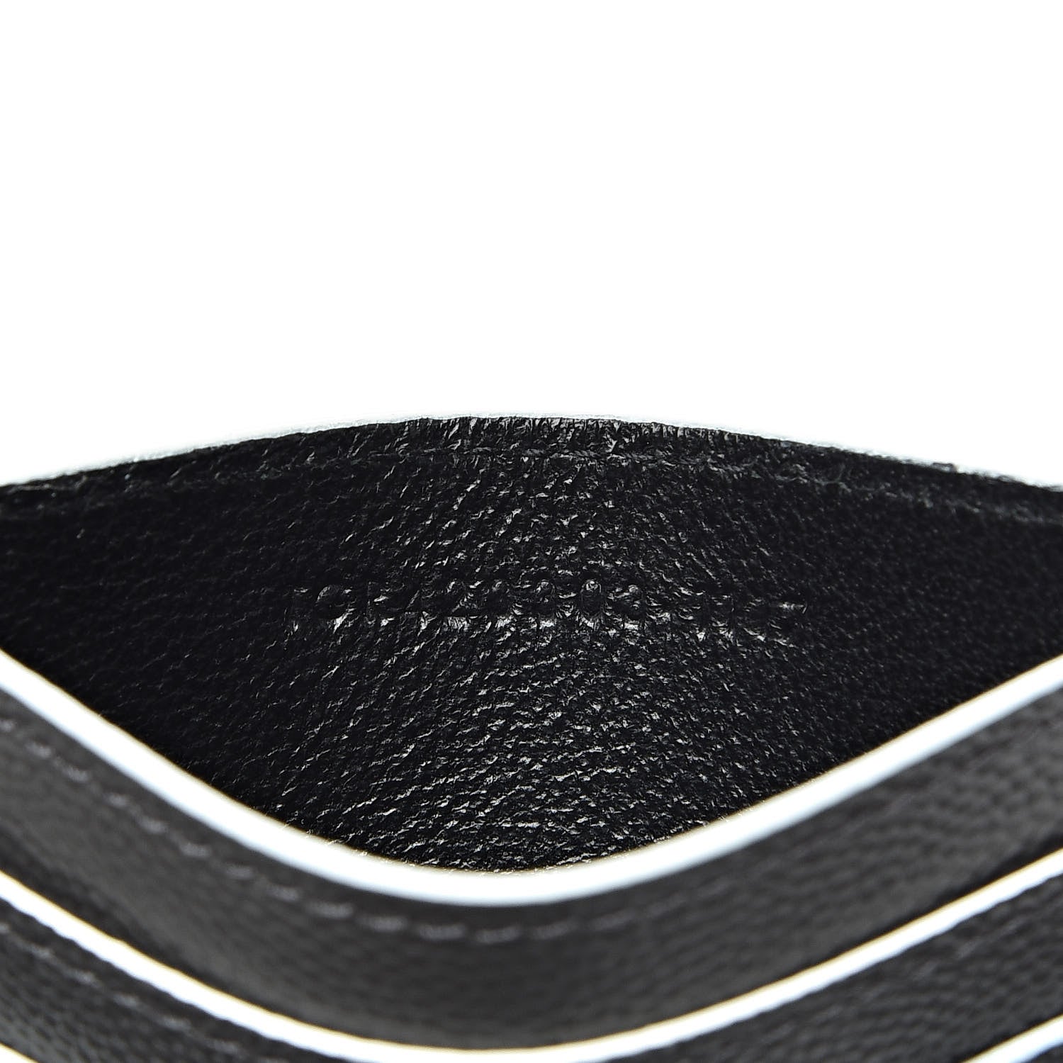 Saint Laurent Grain De Poudre Monogram Credit Card Case Grey 7 of 8