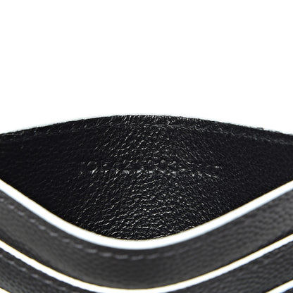 Saint Laurent Grain De Poudre Monogram Credit Card Case Grey 7 of 8