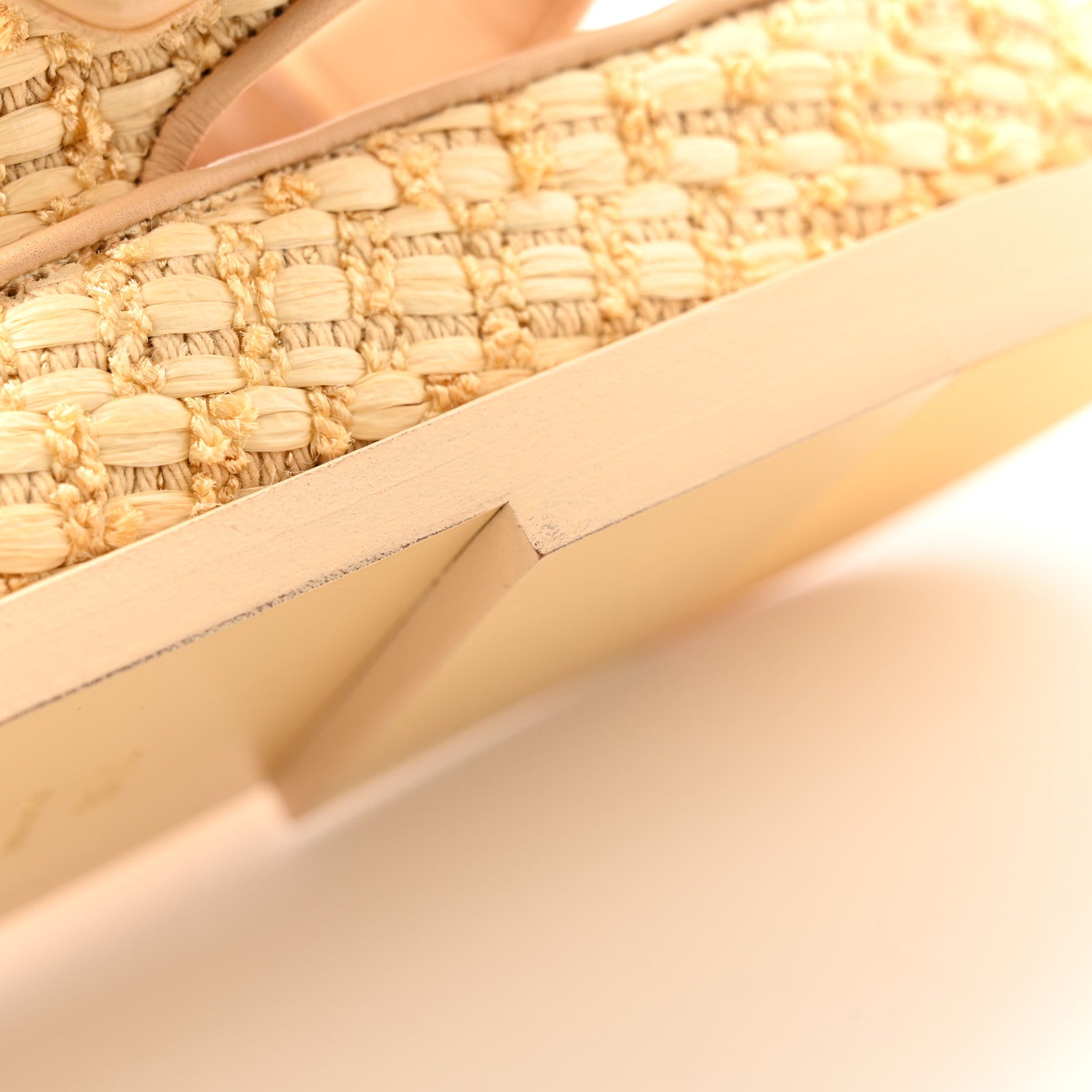 Chanel Braided Fabric Velcro Dad Sandals 38.5 Beige 12 of 12