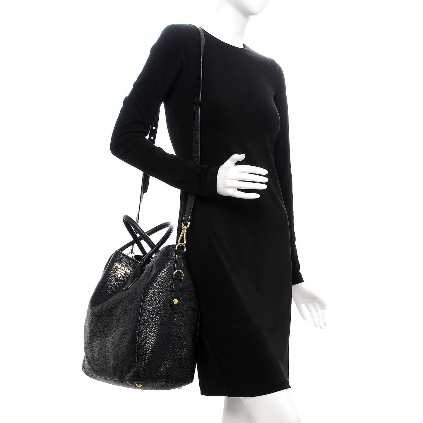 Vitello Daino Tote Nero Black