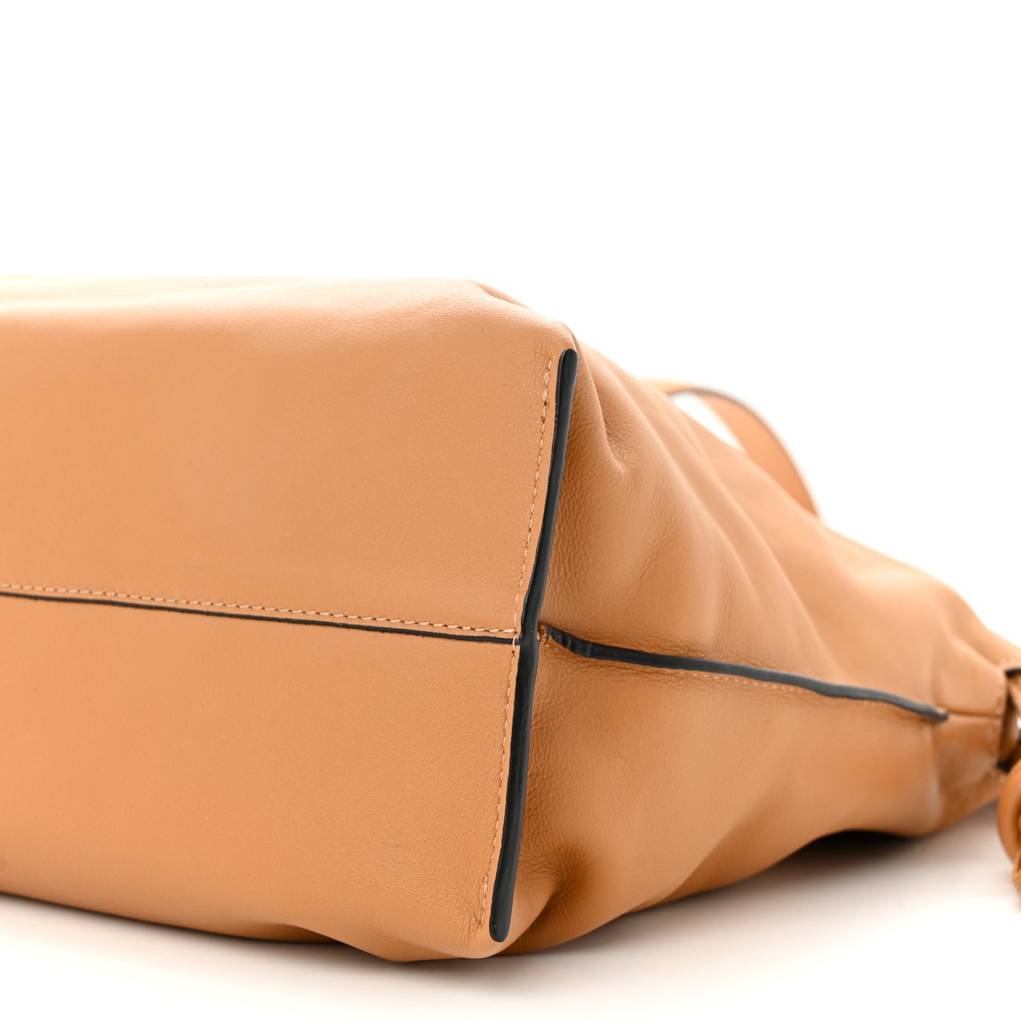 Calfskin Large Flamenco Knot Bag Warm Desert