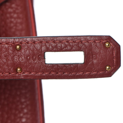 Hermes Togo Horseshoe Bi-Color Birkin 35 Rouge H Bougainvillea 16 of 33