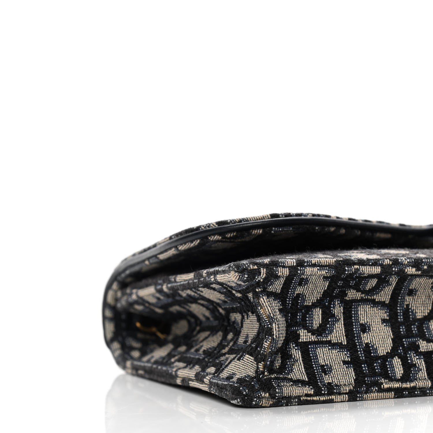 Christian Dior Oblique Saddle Chain Pouch Blue 6 of 7