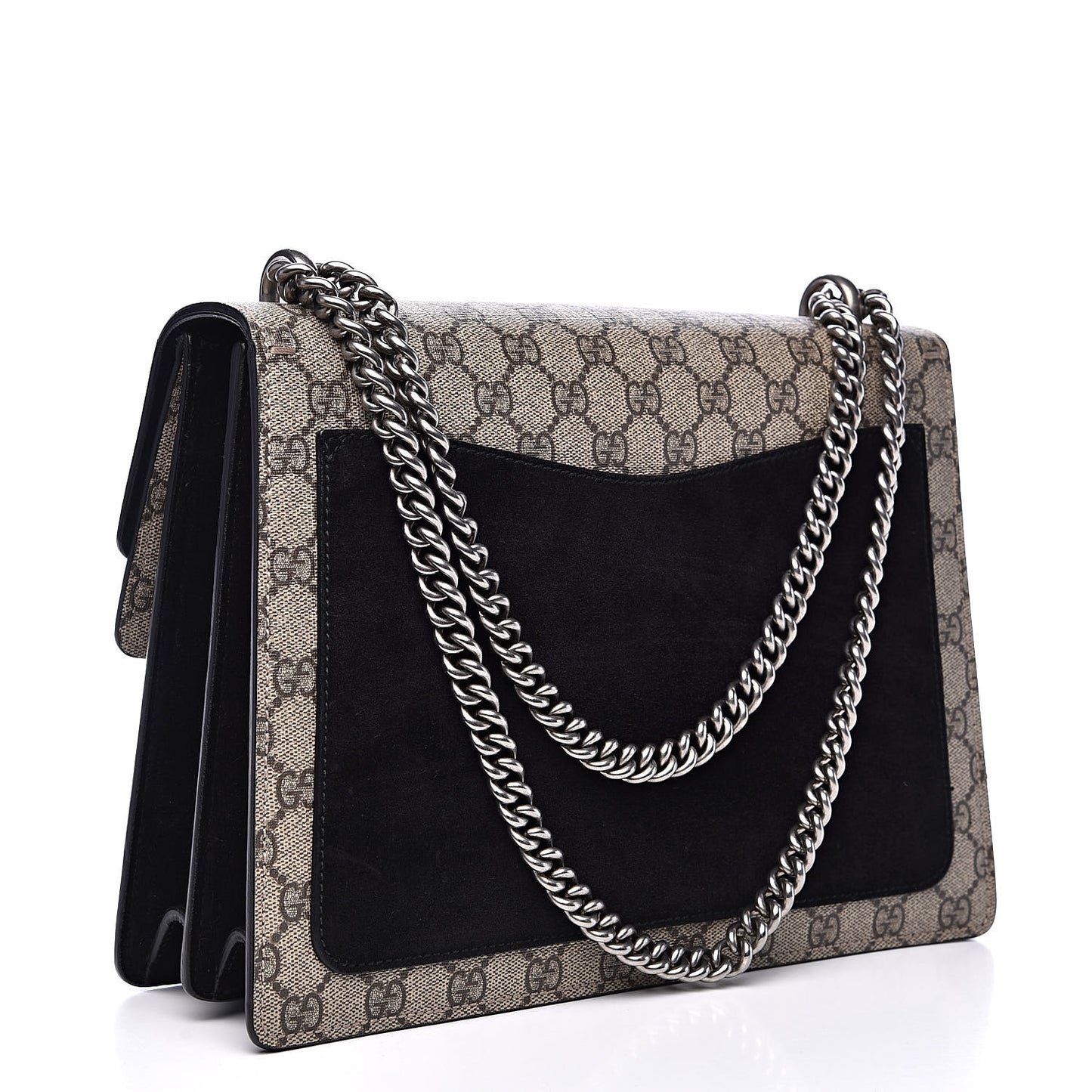 GG Supreme Monogram Medium Dionysus Shoulder Bag Black