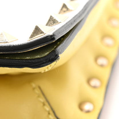 Valentino Garavani Nappa Watercolor Rockstud Wristlet Clutch Rose Green Yellow Sky 9 of 13