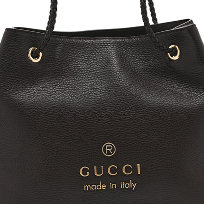 Gucci Calfskin Medium Braided Handle Gifford Tote Dark Brown 9 of 15