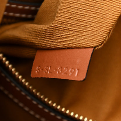 Celine Triomphe Canvas Calfskin Horizontal Cabas Tan 8 of 13