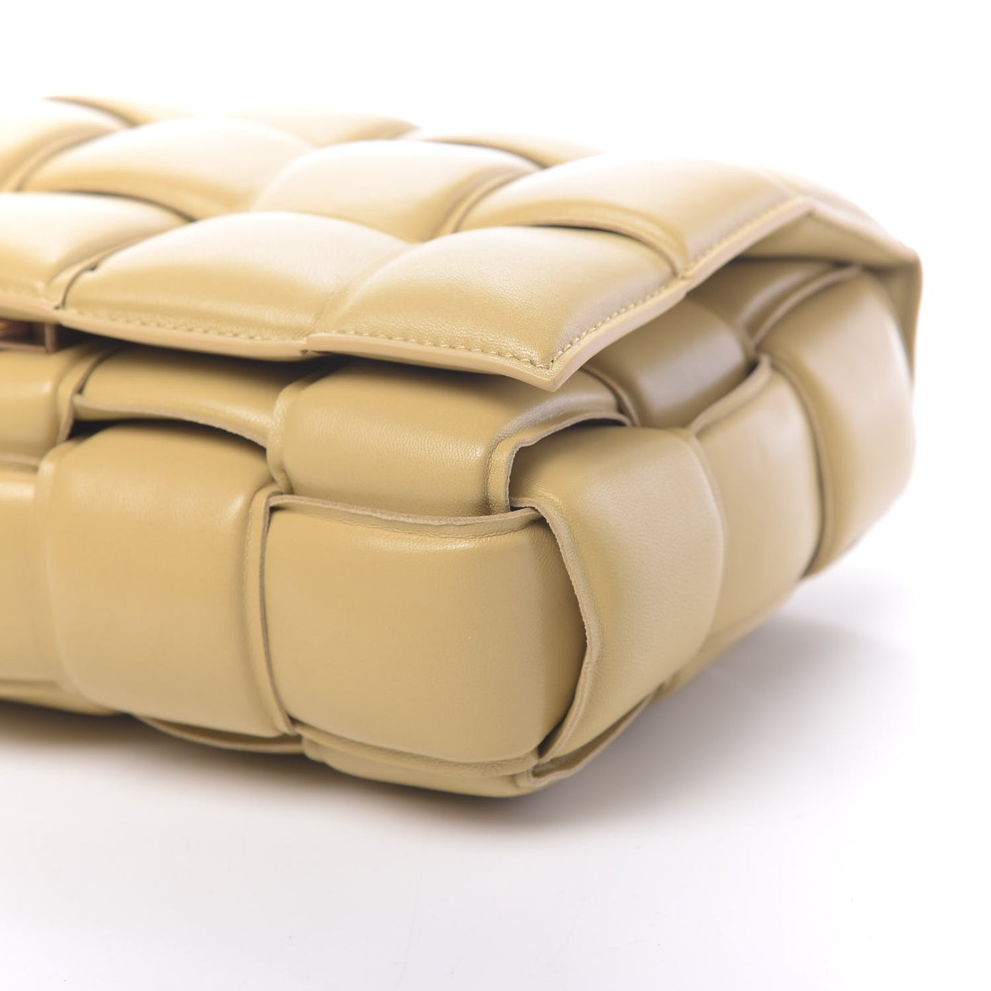 Nappa Maxi Intreccio Padded Cassette Crossbody Bag Tapioca