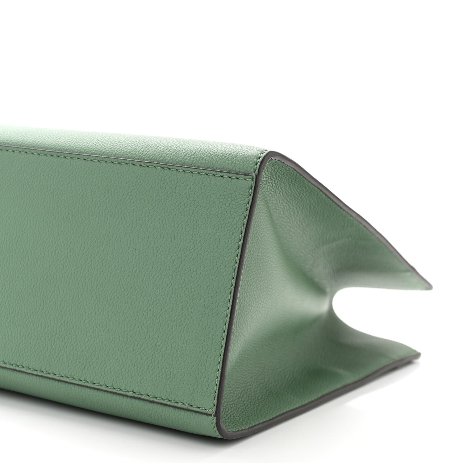 Fendi Vitello Cher Plexiglass Logo Debossed Medium Fendi Sunshine Shopper Tote Verde Islanda 9 of 9