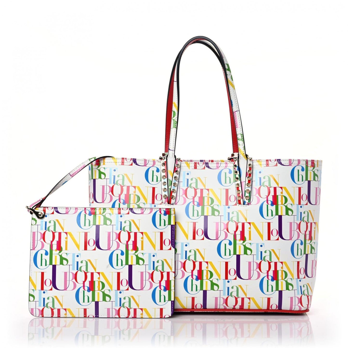 Calfskin Small Cabata Tote White Multicolor