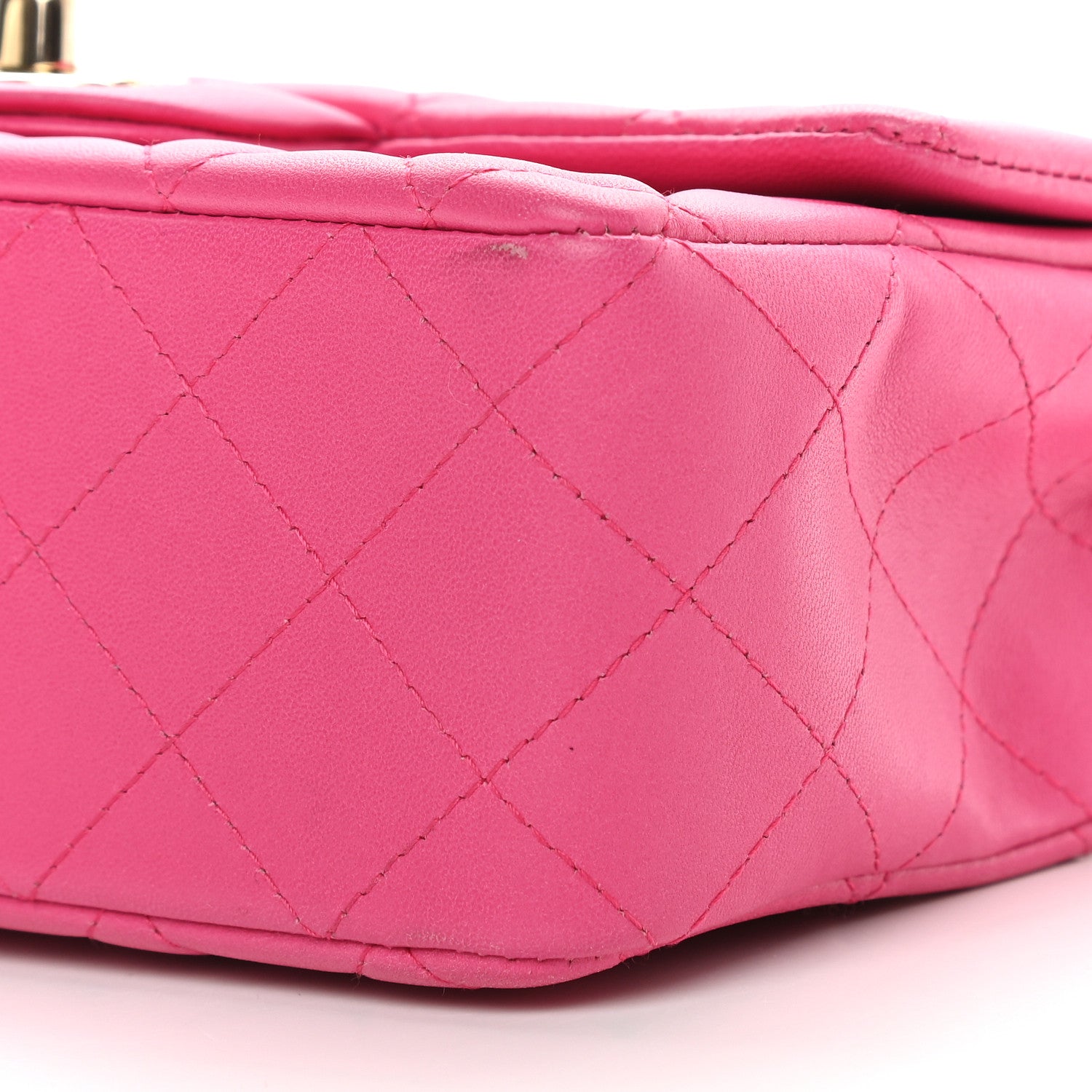 Chanel Lambskin Quilted Mini Rectangular Flap Pink 8 of 8