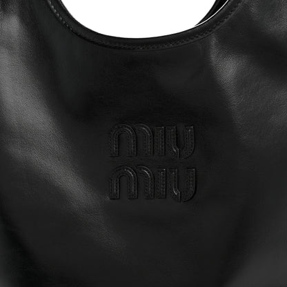 Miu Miu Shiny Softy Calfskin Ivy Bag Black 7 of 9
