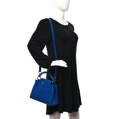 Louis Vuitton Taurillon Capucines BB Royal Blue 2 of 9
