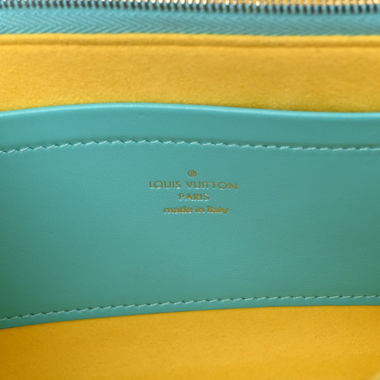 Louis Vuitton Lambskin Embossed Monogram Vuittamins Pochette Coussin Menthe Jaune 7 of 11