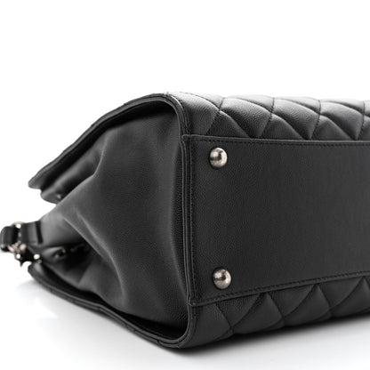 Chanel Caviar Quilted Medium CC Bucket Bag Black 9 of 10