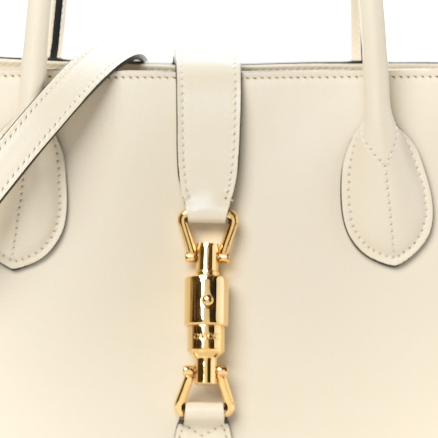 Gucci Boarded Plutone Calfskin Medium Jackie 1961 Tote Mystic White 8 of 10