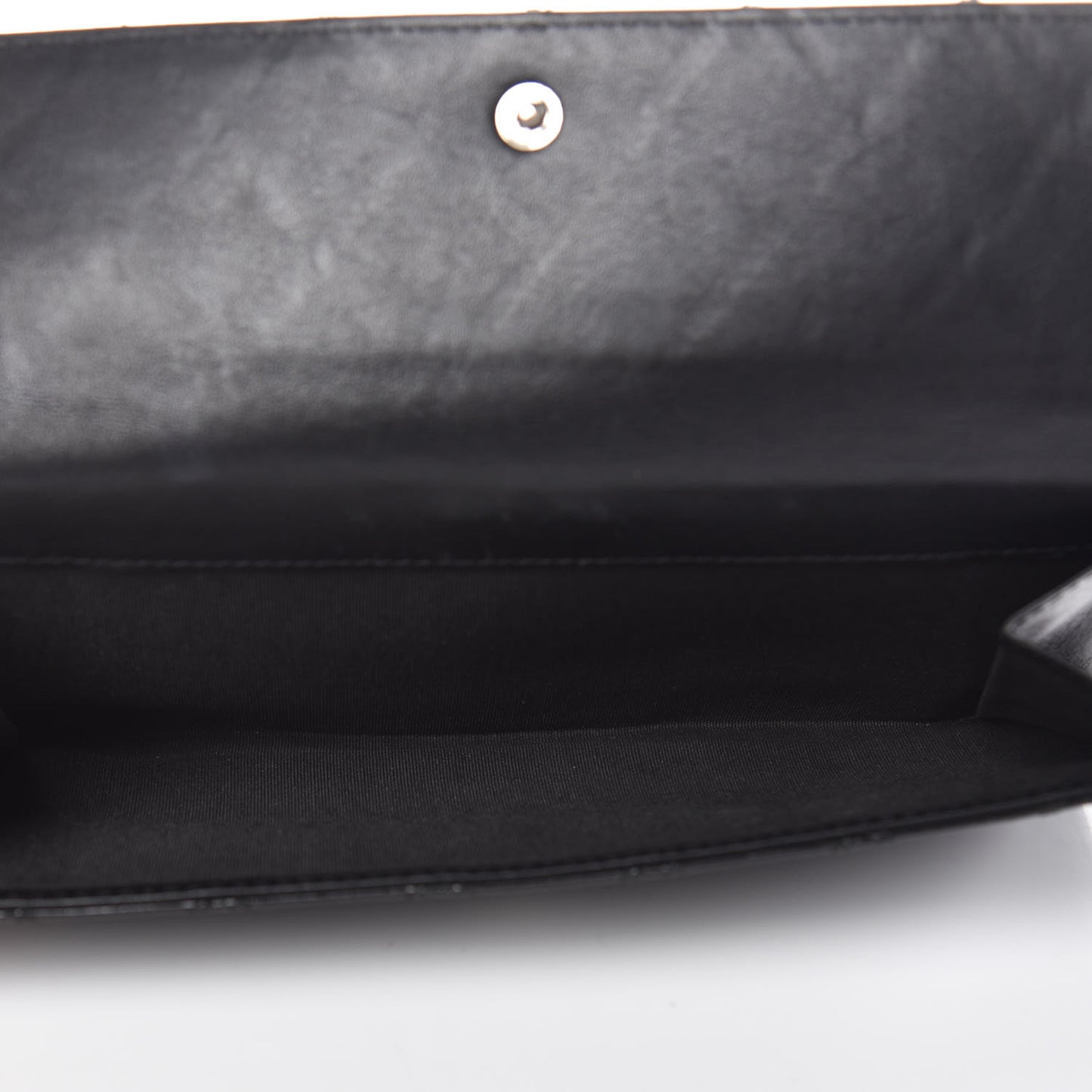 Lambskin Diamond Stitched Flap Wallet Black