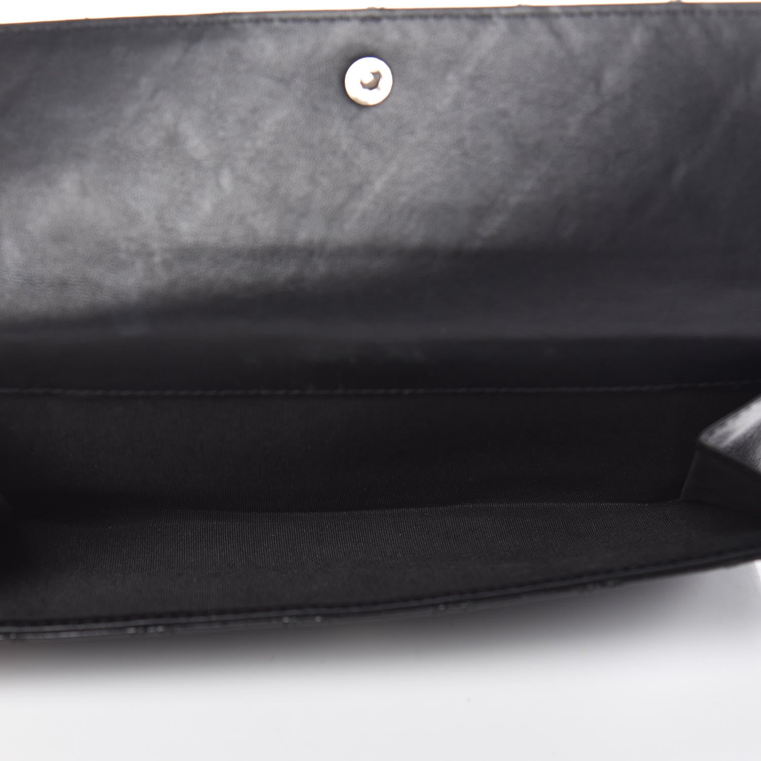 Chanel Lambskin Diamond Stitched Flap Wallet Black 10 of 15