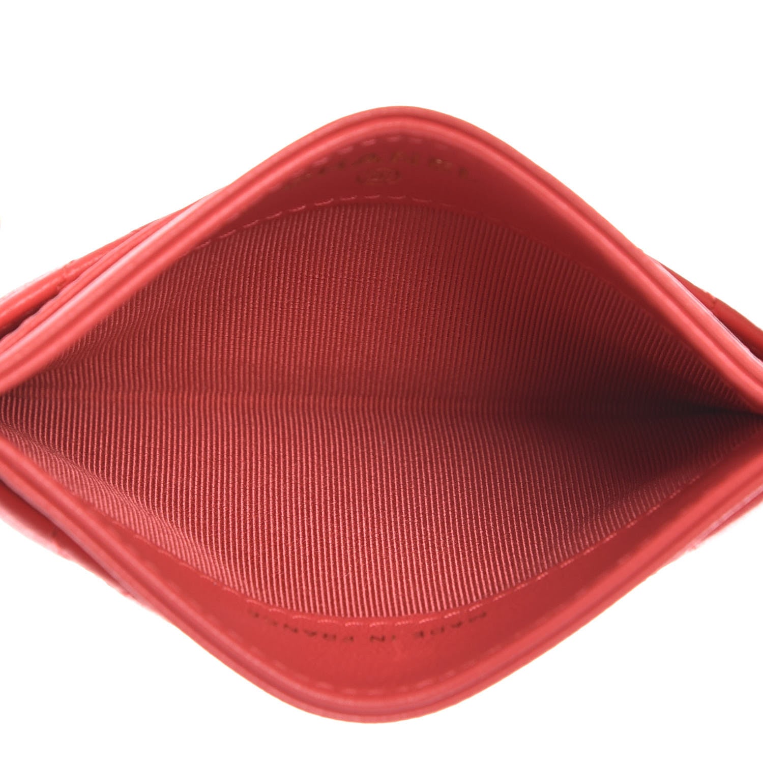 Chanel Lambskin Quilted Card Holder Red 5 of 9