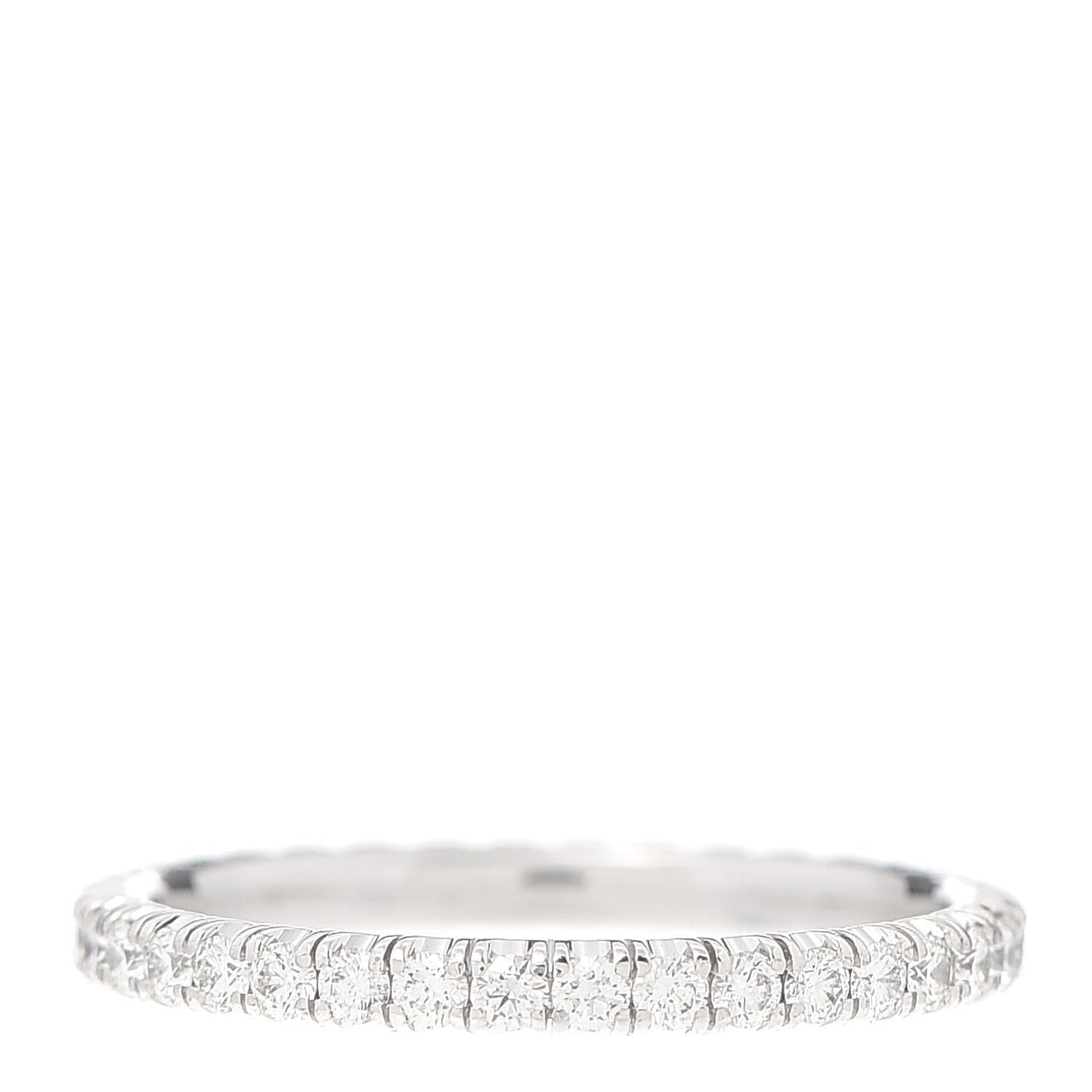 18K White Gold Diamond 2mm Etincelle de Cartier Wedding Band Ring 50 5.25