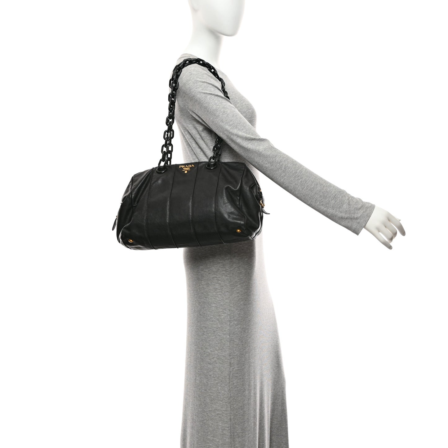 Soft Calf Shoulder Bag Black