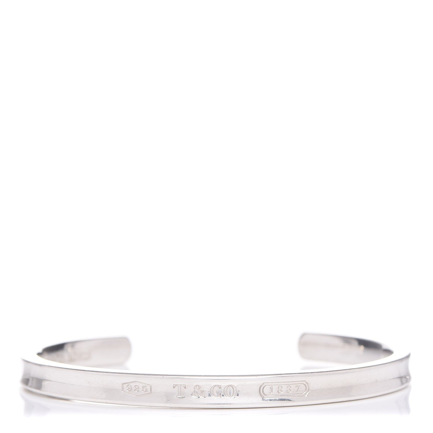 Tiffany Sterling Silver Narrow 1837 Cuff Bracelet 1 of 4
