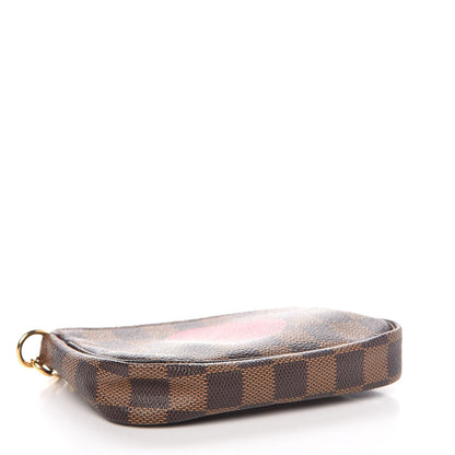 Louis Vuitton Damier Ebene Complice Trunks and Bags Mini Pochette Accessories Red 4 of 7