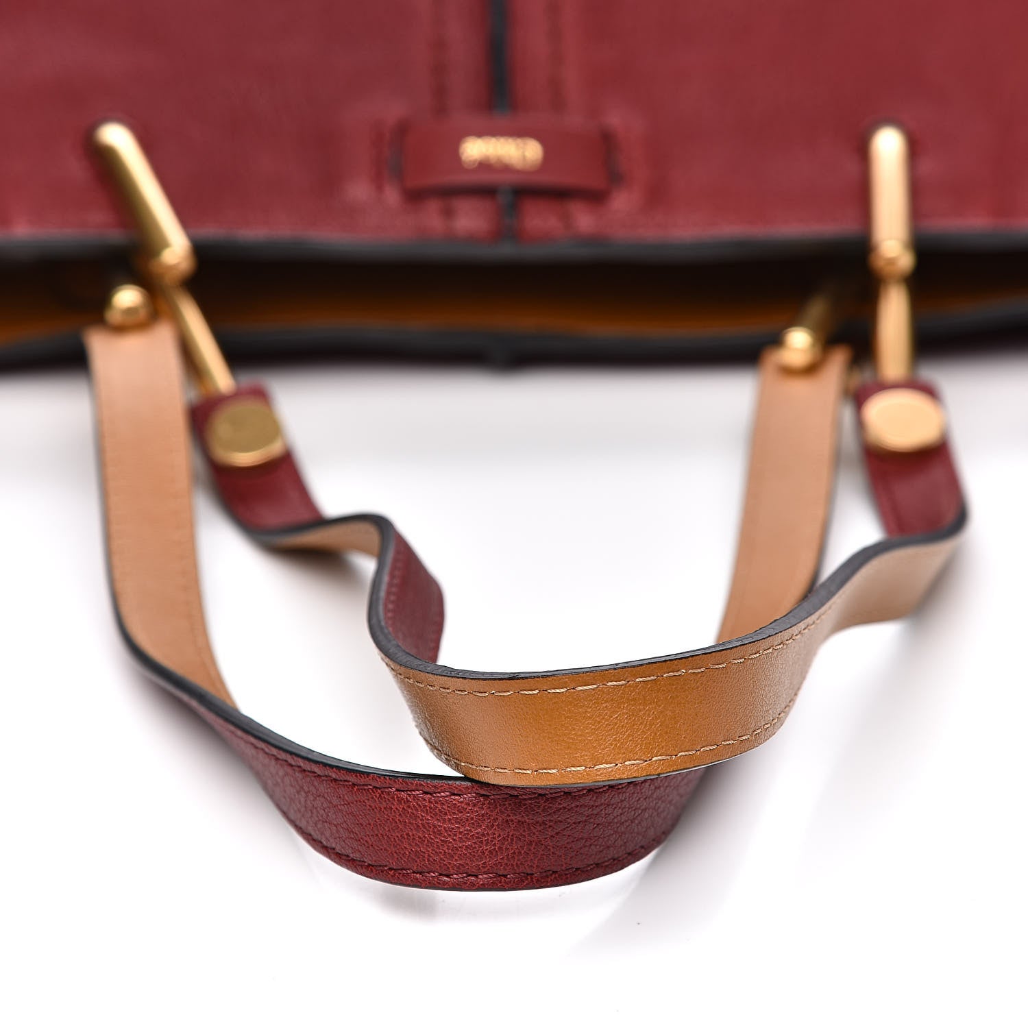Chloe Grained Lambskin Keri Tote Dark Red 9 of 12