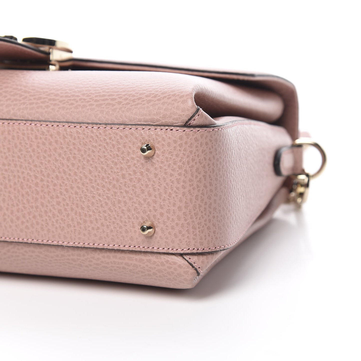 Dollar Calfskin Interlocking G Top Handle Shoulder Bag Soft Pink
