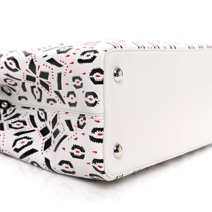 Louis Vuitton Calfskin Graphic Print Capucines MM 10 of 12