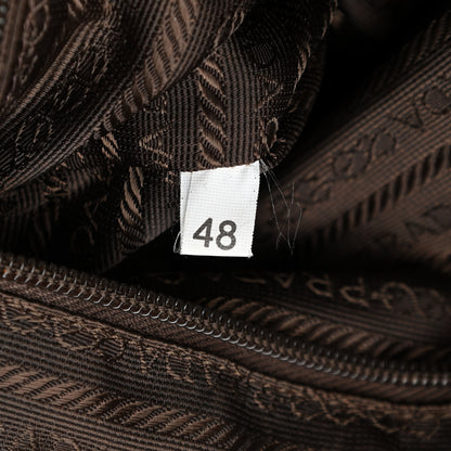 Prada Nylon Chain Shoulder Bag Ebano 6 of 9